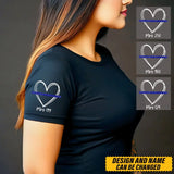 Personalized Police Officer Wife Heart Custom ID T-shirt Printed QTVQ24695