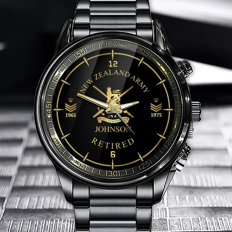 Personalized New Zealand Army Retired Custom Name & Rank Watch Printed AHVA24707