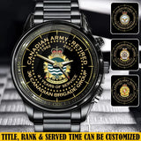 Personalized Canadian Army Retired Branch Logo Custom Served Time Watch Printed AHVQ24702