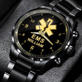 Personalized EMS Medical Logo Custom Name Watch Printed QTKH24710
