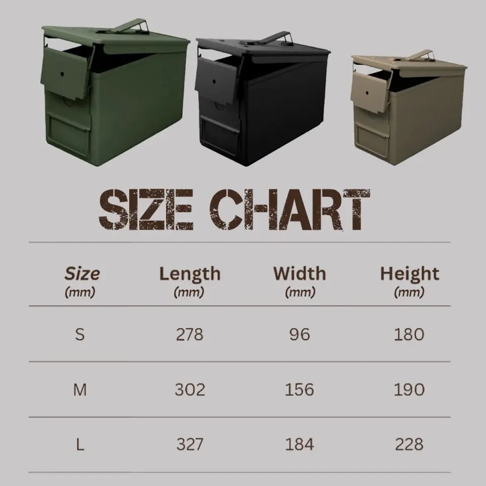 Personalized Canadian Army Custom Rank & Name Ammo Box Printed VQ24713