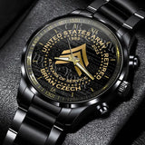 Personalized US Army Retired Custom Rank & Time Watch Printed AHVQ24734