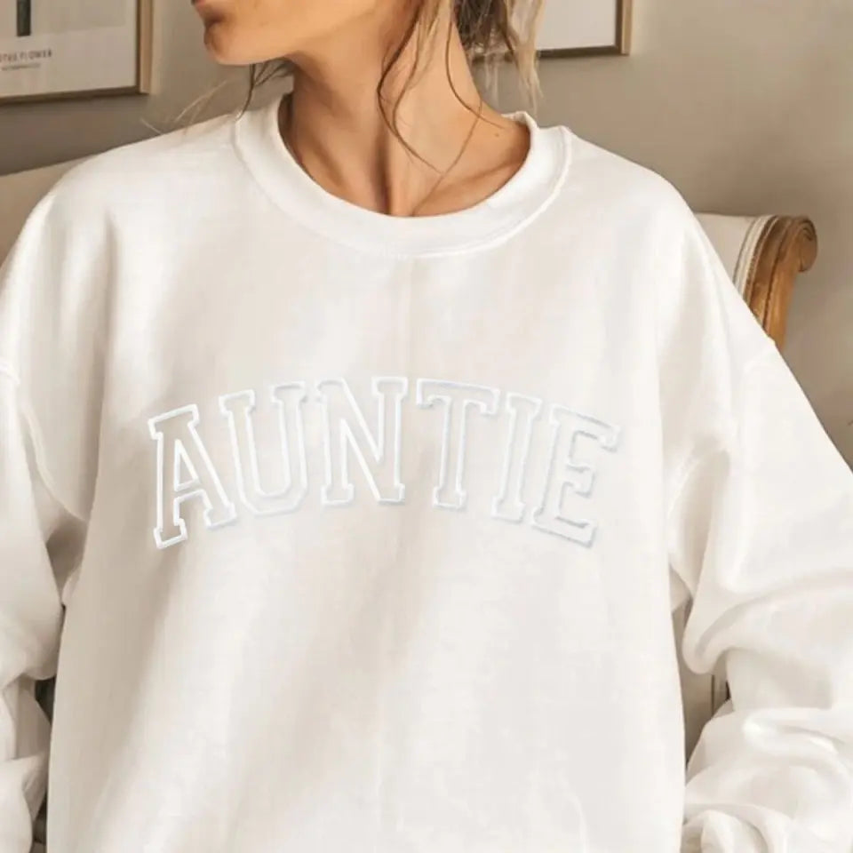 Personalized Auntie & Kid Names Sweatshirt Printed LVA24733
