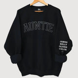 Personalized Auntie & Kid Names Sweatshirt Printed LVA24733