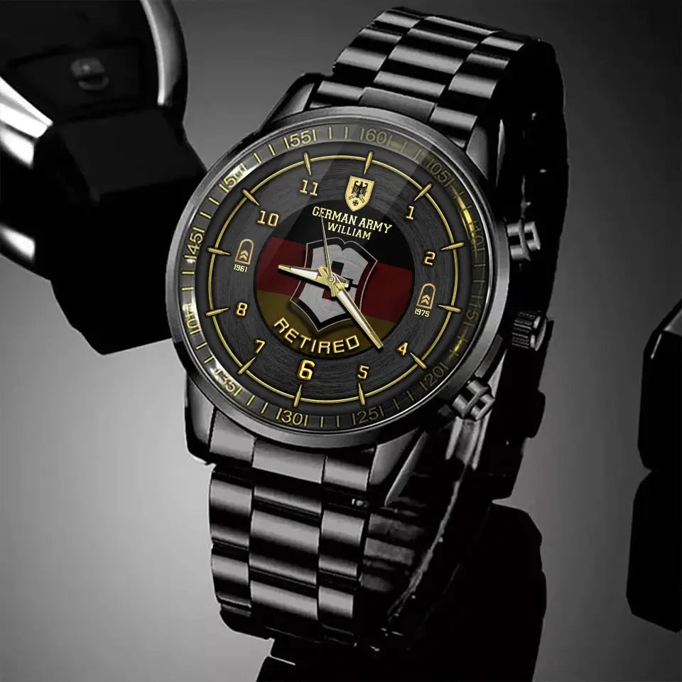 Personalized Retired German Army Custom Name Watch Printed AHVA24747