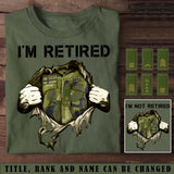 Personalized I'm Retired Swedish Veteran Custom Rank & Name T-shirt Printed KVH24773