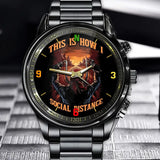 Personalized This Is How I Social Distance Motorbiker Watch Printed AHKH24775