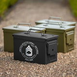 Personalized Just The Tip I Promise US Army Retired Custom Name & Time Ammo Box Printed AHVA24777