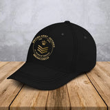Personalized UK Veteran Retired Custom Rank & Name Served Time Black Cap Printed AHVA24833
