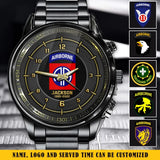 Personalized US Airforce Logo Custom Name & Time Watch Printed KVH24834