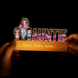 Personalized Auntie & Kids Custom Name LED Lamp Night Light Printed VQ24844