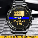Personalized New Zealand Police Blue Line Custom Name & ID Watch Printed QTKH24888