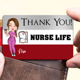 Personalized Thank You Nurse Life Gift For Nurse Aluminum Wallet Card Printed HN24909