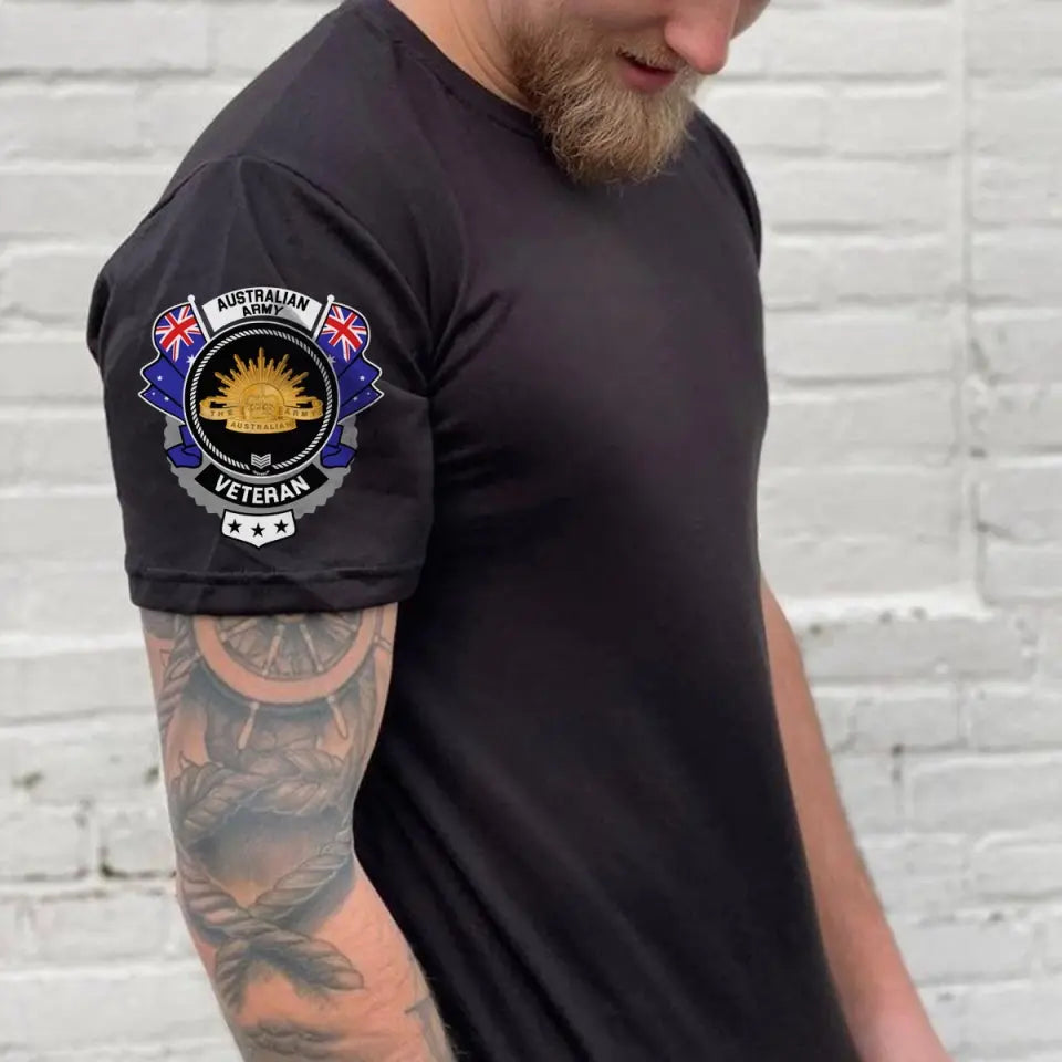 Personalized Australian Army Logo Custom Name & Time T-shirt Printed AHVA24912