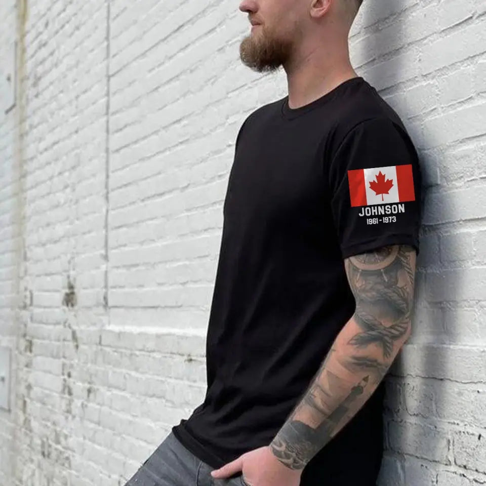 Personalized Canadian Army Logo Custom Name & Time T-shirt Printed AHVA24912