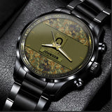 Personalized German Veteran Rank Camo Custom Name Watch Printed VQ24916