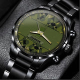 Personalized Swedish Veteran Rank Camo Custom Name Watch Printed VQ24933