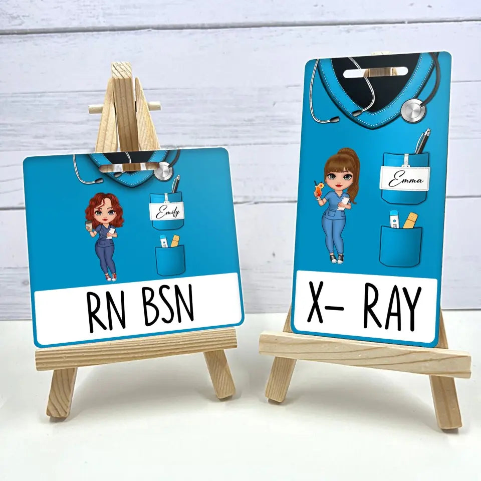Personalized Nurse Job Title Nurse Name Gift For Nurse Badge Buddy Printed LVA24939
