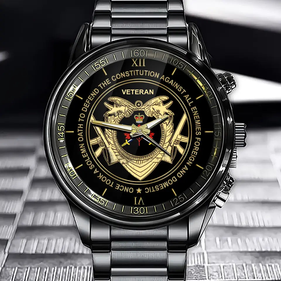 Personalized Canadian Army Logo Once Took A Solemn Oath To Defend The Constitution Against All Enemies Foreign And Domestic Watch Printed AHVA24946