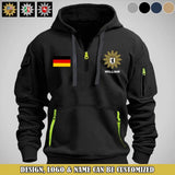 Personalized German Police Logo Custom Name Quarter Zip Hoodie 2D Printed VQ24966