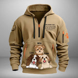 Personalized Happy Father's Thank You For Being My Daddy Day Dog Dad Dog Names Quarter Zip Hoodie 2D Printed HN24978
