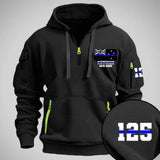 Personalized Retired Australian Police Flag Custom Name & Time Quarter Zip Hoodie 2D Printed QTVQ24977