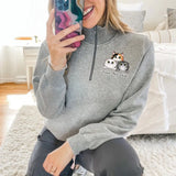 Personalized Cute Cat Cat Names Cat Lovers Gift Stand Collar Zipper Sweatshirt 3D Printed HN241002