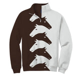 Personalized Horse Art Horse Lovers Gift Stand Collar Zipper Sweatshirt 3D Printed HN241012