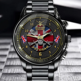 Personalized UK Army Logo UK Veteran Custom Name Watch Printed AHHN241019