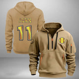 Personalized Softball Player Custom Name & ID Quarter Zip Hoodie 2D Printed VQ241022
