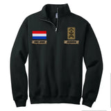 Personalized Swiss Veteran Rank Camo Custom Name & Time Stand Collar Zipper Sweatshirt 2D Printed LVA241032