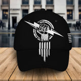 Personalized Electrician US Flag Custom Name 3D Cap Printed QTHN241041