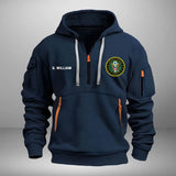 Personalized US Army Logo Custom Name Quarter Zip Hoodie 2D Printed VQ241043
