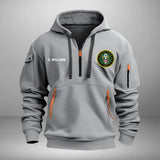 Personalized US Army Logo Custom Name Quarter Zip Hoodie 2D Printed VQ241043