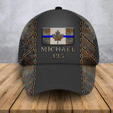Personalized Canadian Police Flag Custom Name & ID Cap 3D Printed QTHN241035