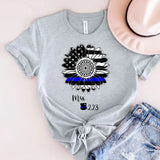 Personalized Sunflower US Police Wife Custom ID T-shirt Printed QTHN241056
