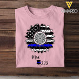 Personalized Sunflower US Police Wife Custom ID T-shirt Printed QTHN241056