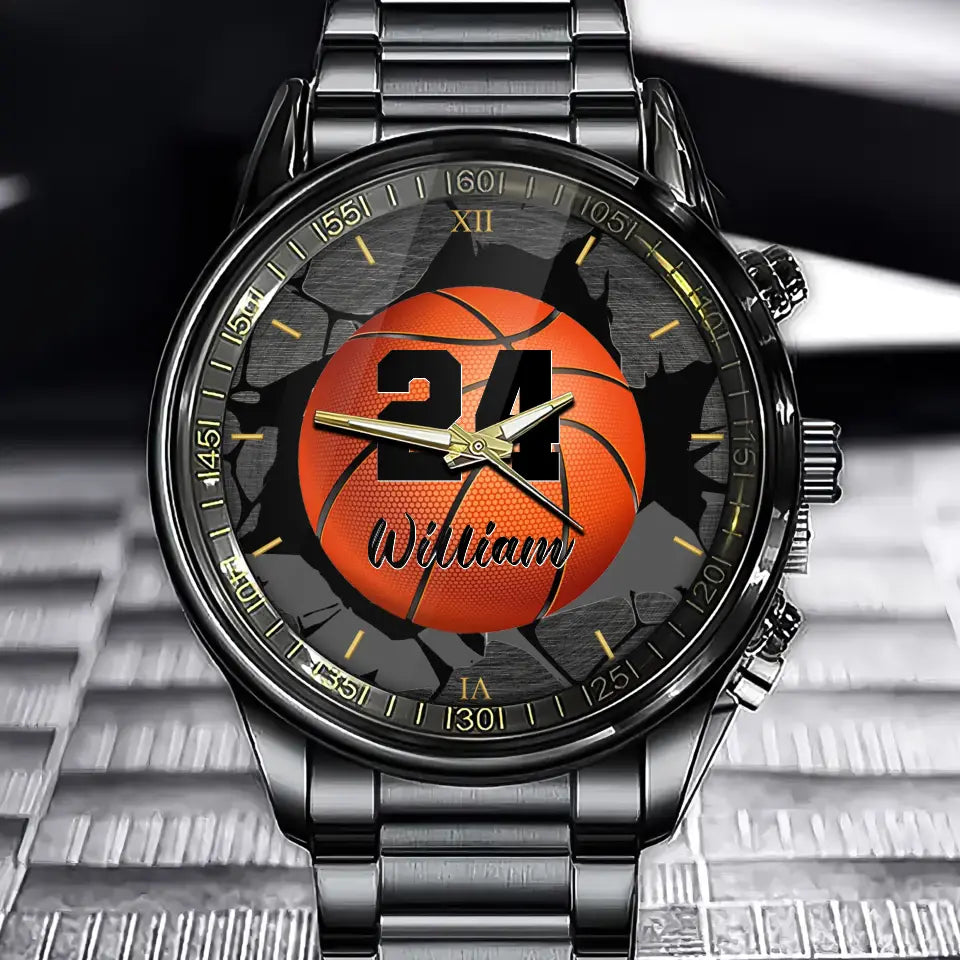 Personalized Basketball Custom Name & ID Watch Printed VQ241064