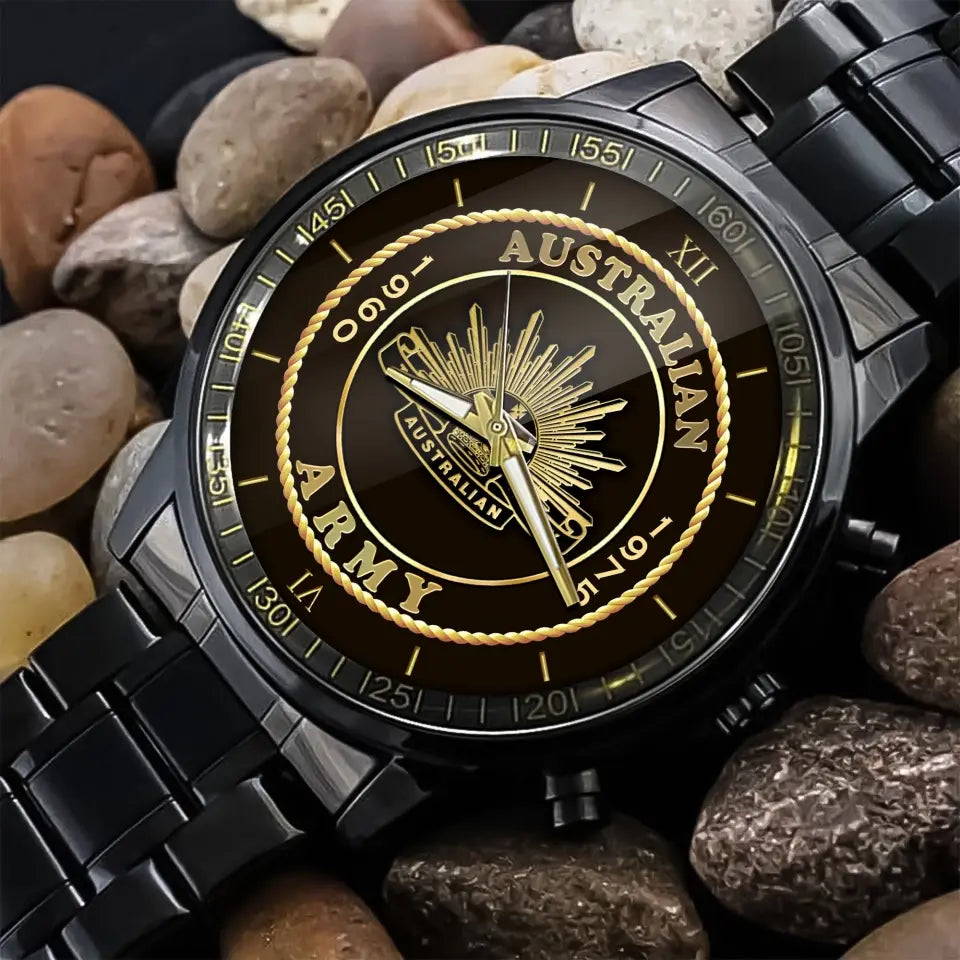 Personalized Australian Army Logo Custom Service Time Watch Printed AHVA241068
