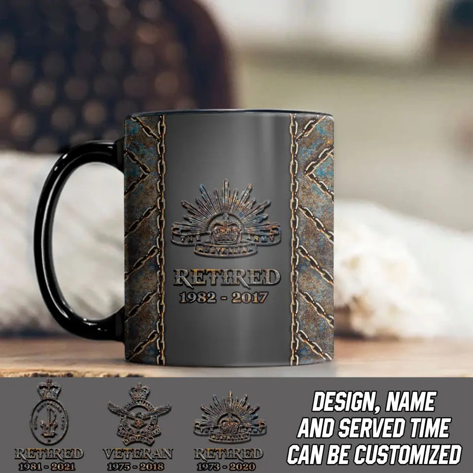 Personalized Retired Australian Army Logo Custom Time Mug Printed VQ241074