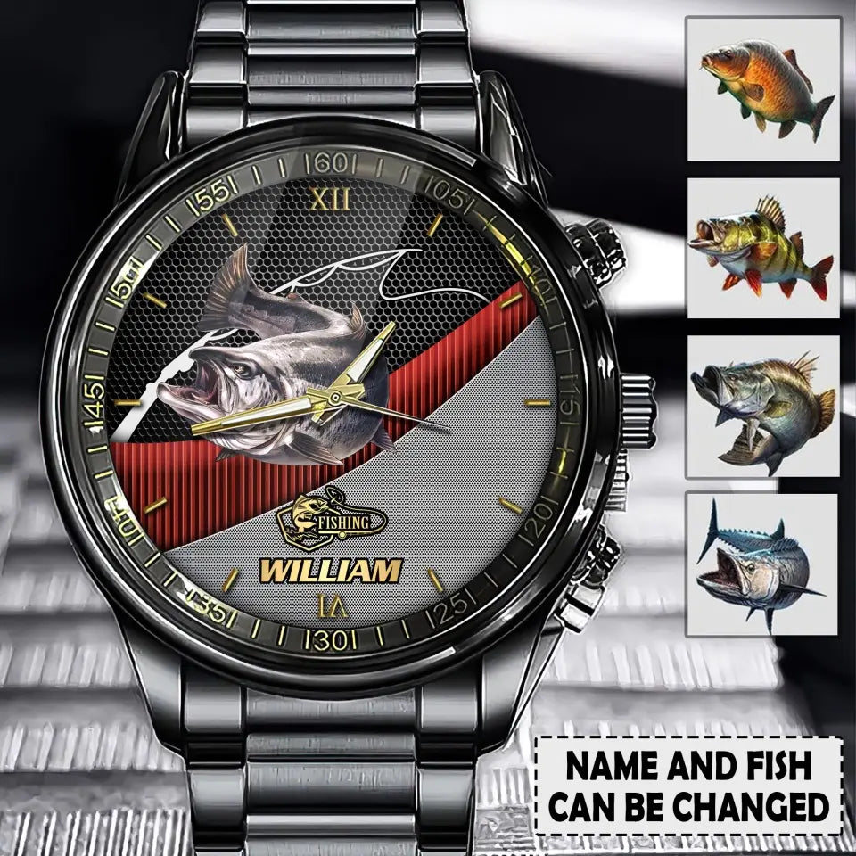 Personalized Fishing Custom Name Watch Printed LVA241083