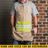 Personalized Retired Firefighter Custom Name Apron  Printed LVA241104