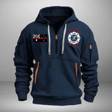 Personalized Australian Firefighter Custom Name & Department Quarter Zip Hoodie 2D Printed AHHN241156