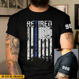 Personalized Retired US Police Custom ID T-shirt Printed KVH241175