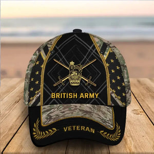 Personalized UK Army Logo UK Veteran Camo 3D Cap Printed AHVQ24995