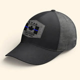 Personalized Canadian Police Custom Department & Name Thin Blue Line Flag Cap Printed KVH241188