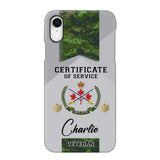 Personalized Canadian Veteran Logo Custom Name & Rank Gold Phonecase Printed AHHN241185