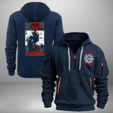 Personalized Canadian Firefighter Flag Custom Name, Department & ID Quarter Zip Hoodie 2D Printed VQ241227