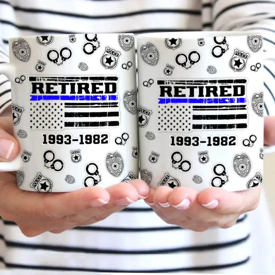 Personalized Retired US Police Custom Time Police Logo Mug Printed AHHN241286