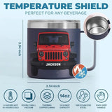 Personalized Jeep Car Custom Name Coffee Cup Printed KVH241322